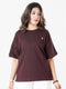 LEERA Cordovan Oversized Cotton Tee